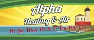 Logo of Alpha Heating and Air Bandon servicing residential and commercial HVAC systems.